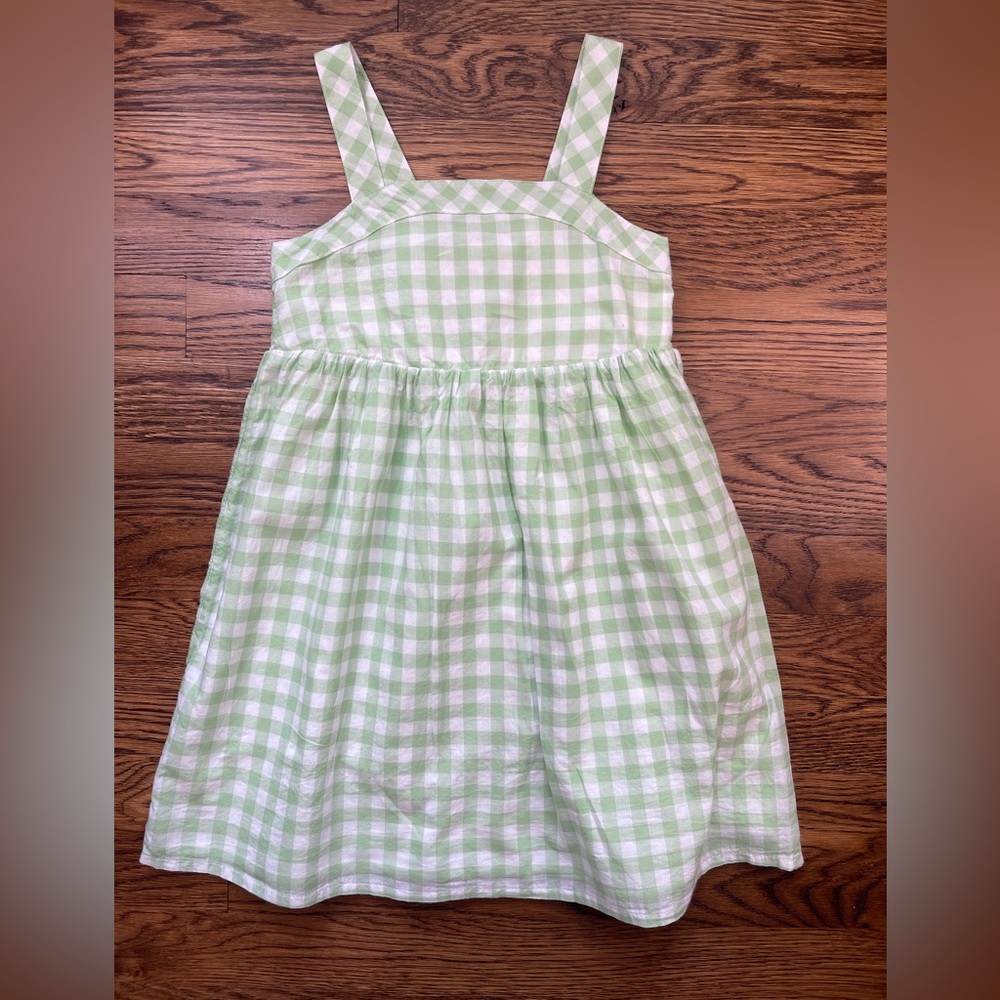 Cupcakes And Cashmere Girls Green Gingham Plaid Spring/ Summer Dress Size 5
